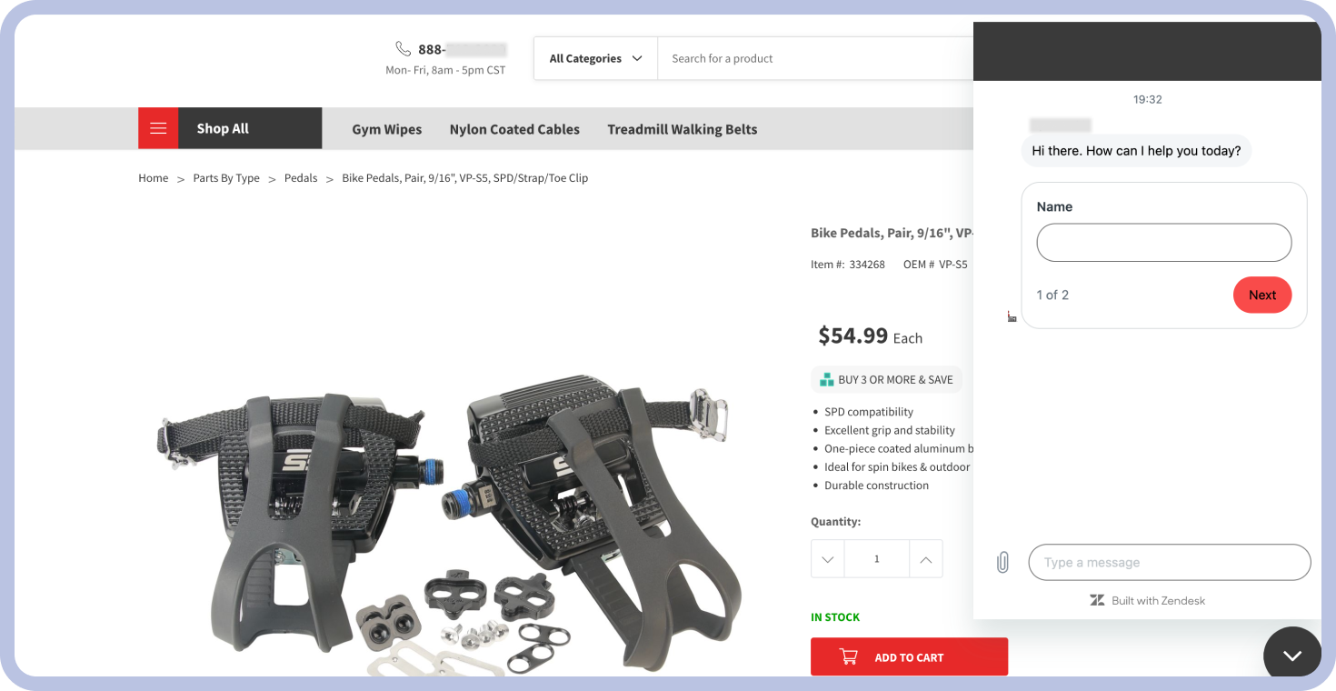 Product Page Example: Showing Key Features